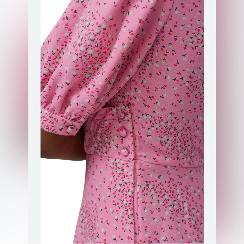 Kate Spade Meadow Floral Wrap Dress Pink Size 6 NWOT - Picture 4 of 13